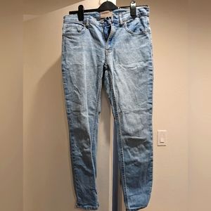 Everlane mid rise straight leg jean, 27 waist, light wash